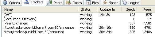 DHT + PEX in Action  (uTorrent???)
