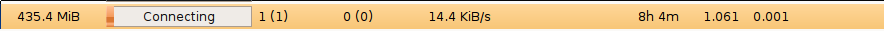 Deluge-Status-Bug, shows connecting when clearly downloading...