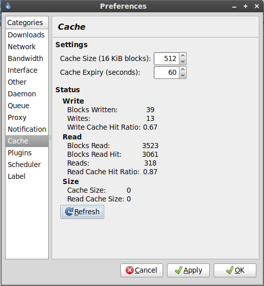 Cache page in trunk